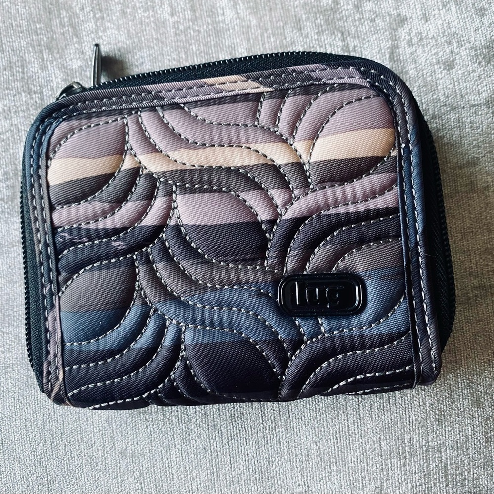 lug Double Zip RFID Wallet New